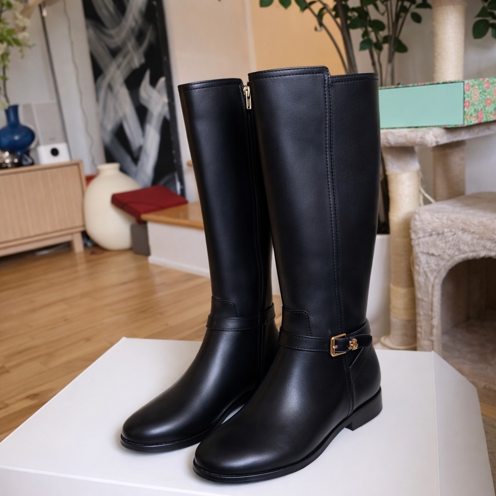 Brand New Leather Ralph Lauren Boots – Never Worn